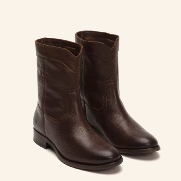 Frye Cara Roper Short Dark Brown PullOn Ankle Boot - Picture 2 of 15